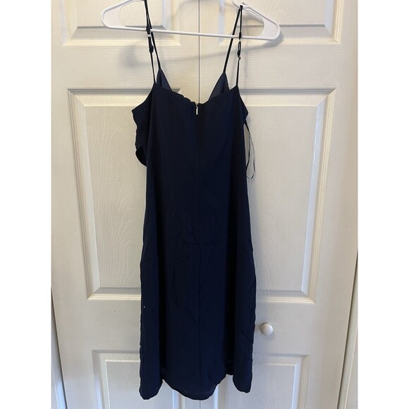Trina Turk Women's Starry Navy Blue Dress Draped Crepe Tie Front  Size 6 NWT - Picture 10 of 13